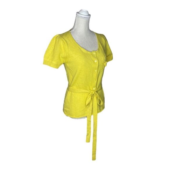 French Connection Angora & Lambswool Short Sleeve Sweater Top - Picture 5 of 13